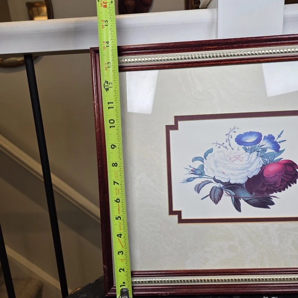 Vintage Framed Floral Botanical Print Wall Art - Picture 8 of 11